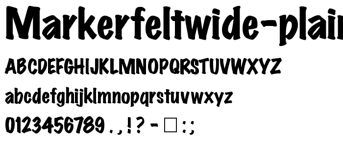 MarkerFeltWide-Plain Regular font